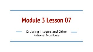 Grade 6, Module 3 Lesson 07