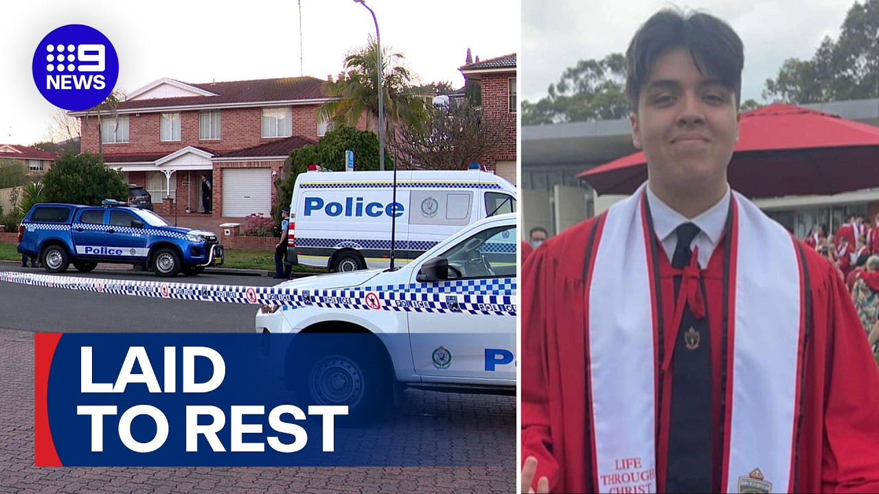 Two teens charged with murder as shooting victim is laid to rest | 9 News Australia
