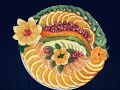 تزيين الفواكه بطريقة سهلة وشكل جميل/ How to decorate a plate of fruits