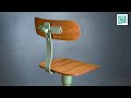 Making an industrial machinists chair   vintage style with homemade plywood