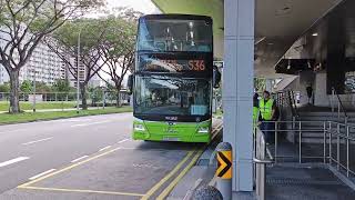 (TTS) SG6105E On MRT Shuttle S36 Arriving Temporary Bus Stop 53232 Bishan S36 Boarding (TTS) SG6105E On MRT Shuttle S36 Arriving Temporary Bus Stop 53232 Bishan S36 Boarding