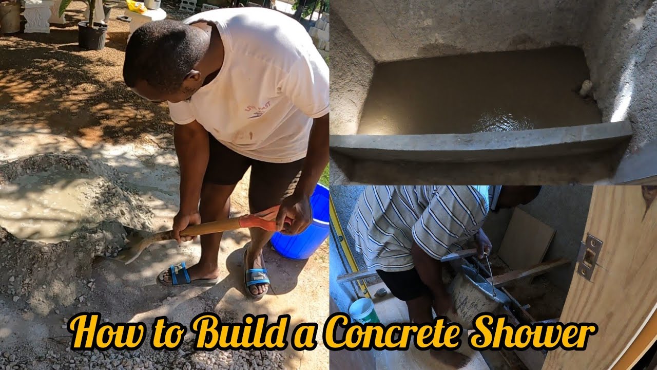Bathroom Build How to Build a Concrete Shower YouTube