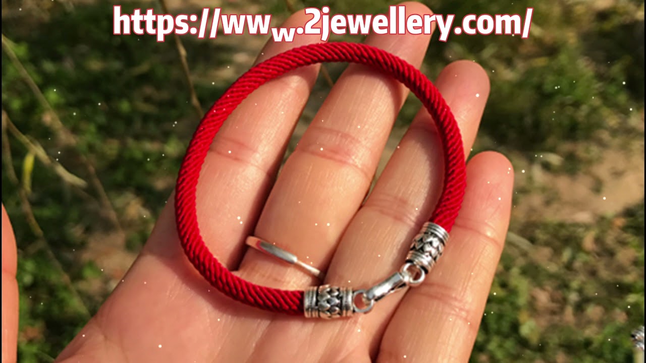Sterling Silver Buckle Red String Bracelet  for girls Christmas gift