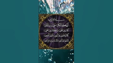قرآن كريم/ سورة التكاثر بصوت القارئ حسام الدين عبادي #قران_كريم #quran #أزهر #راحة_نفسية