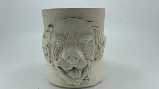 Make a Slab Mug with a Low Relief Dog or Animal Face