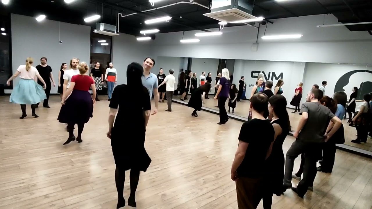 Французская кадриль по квадрату, фигура 4 La Trénis, Карло Блазис, 1830 г. (учебное видео с класса)