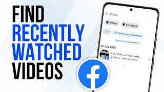 How To Find Recently Watched Videos On Facebook screenshot 1