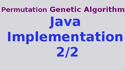 Genetic Algorithms 30/30: Full Java Implementation of Permutation GA 2/2