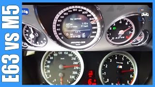 Mercedes E63 AMG W212 vs BMW M5 E60 0-255 km/h Acceleration BATTLE!