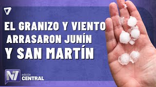 El granizo y viento arrasaron árboles en Junín y San Martín