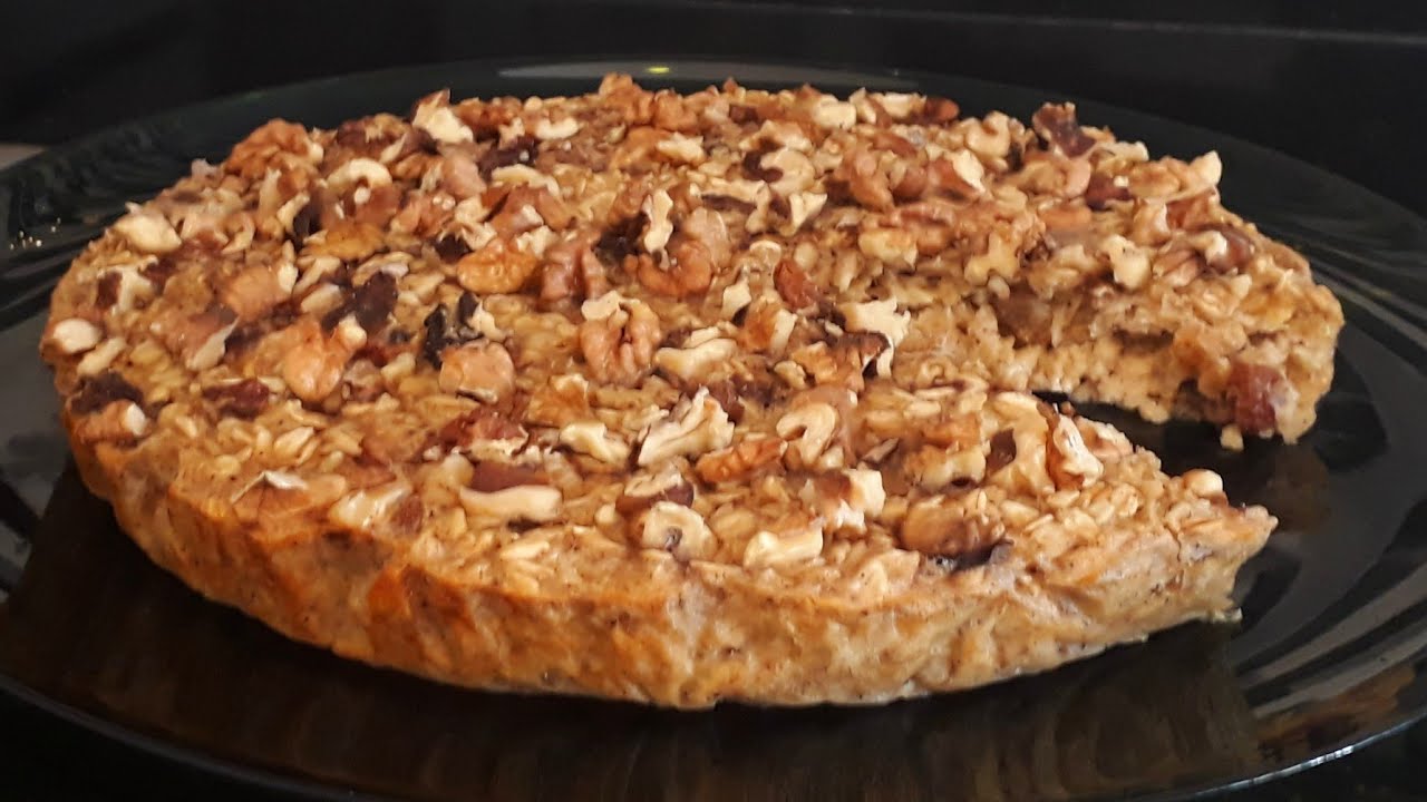 Yulaf ezmeli,muzlu kek,yulaflı tarifler,şekersiz tarifler,fit tarifler