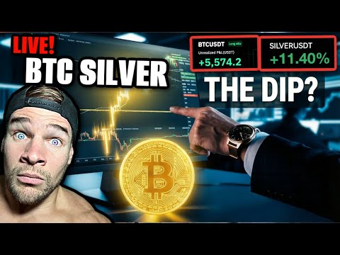 Live: Trading Bitcoin, Crypto & Silver In Real Time (breakout Or Dip?)