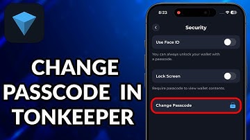 How To Change Passcode In Tonkeeper