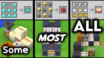 3 Easy Auto Crafters to make EVERY Minecraft item [STILL WORKS] [TUTORIAL]