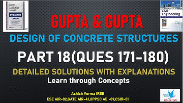 Design of Concrete Structures|Gupta & Gupta |Detailed Explanation|Ques 171-180|Part-18|IESGATEWiz
