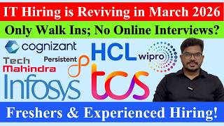 IT Hiring is 🚀Reviving in March 2026, Only Walk In Drive, No Online Interviews #tcs #nttdata #itjobs