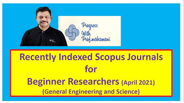 Recently Indexed Scopus Journals for Beginner Researchers | Basic Engineering and Science |
