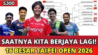 OPTIMISTIC TAIPEI OPEN 2026 ROUND OF 16 SCHEDULE #taipeiopen2026