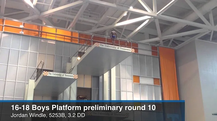 Jordan Windle dives in platform competition