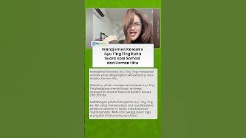 Manajemen Karaoke Ayu Ting Ting Buka Suara soal Somasi dari Usman Hitu