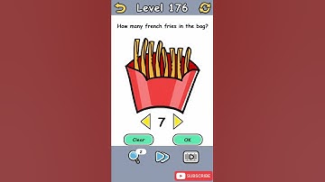 Brain Crack Level 176 How many french fries in the bag Walkthrough