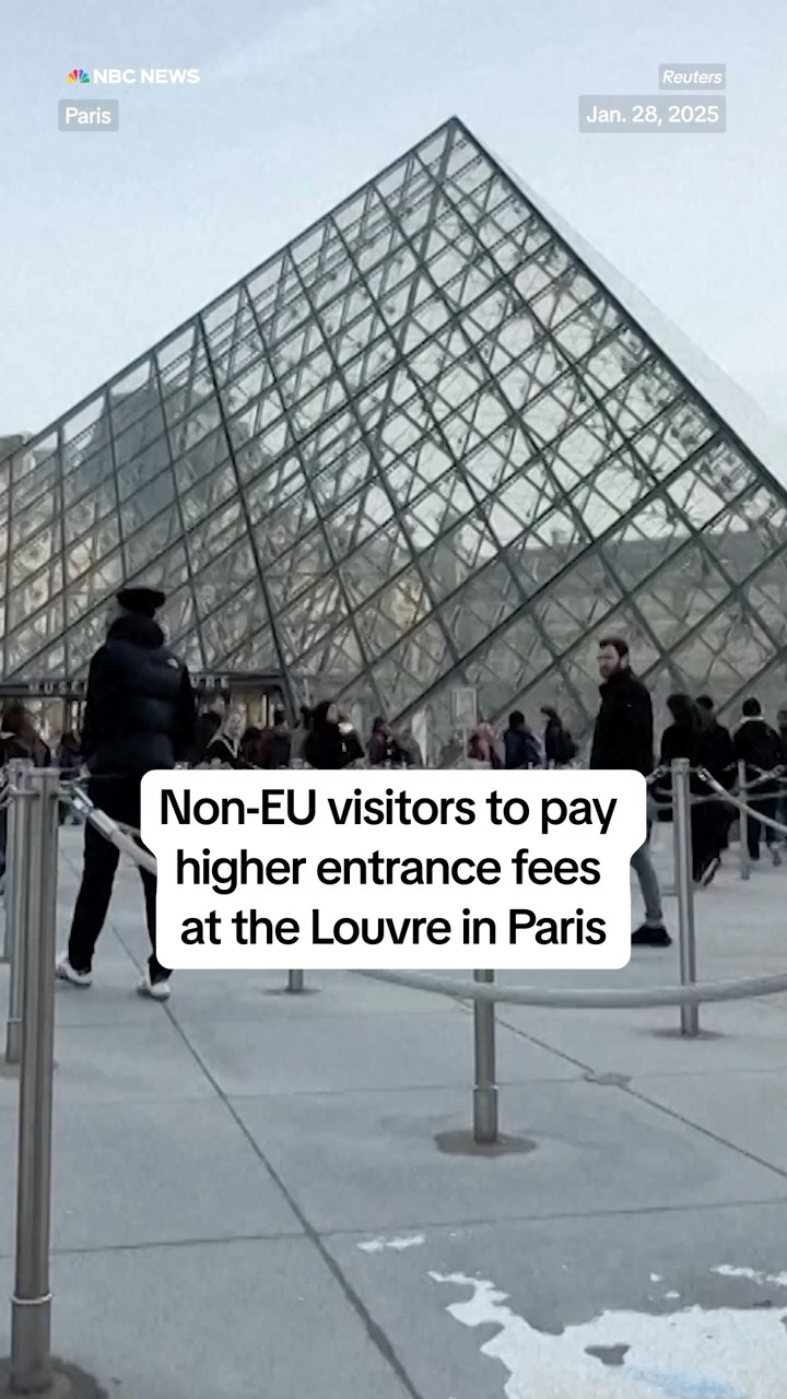 Non-EU visitors to pay higher entrance fees at the Louvre in Paris