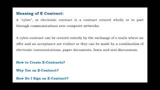 Electronic Contracting//Information Systems//M.Com//Ravi N