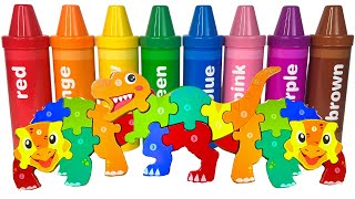 Fun and Educational Dinosaur Wooden Puzzles for Toddlers | Teaching Numbers, Counting and More!