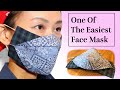 JUST 3 MINUTES - Simple 2 in 1 Face Mask Sewing Tutorial｜DIY Both Sides Mask Pattern