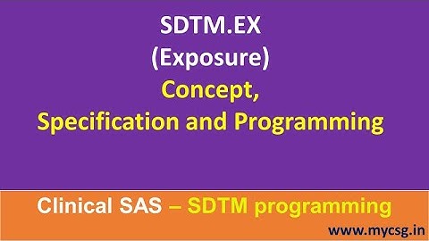 Klinische SAS: SDTM - EX-Blootstelling - domeincreatie - SDTM_EX_LCSG001