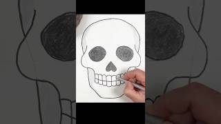 How to Draw a Skull #short