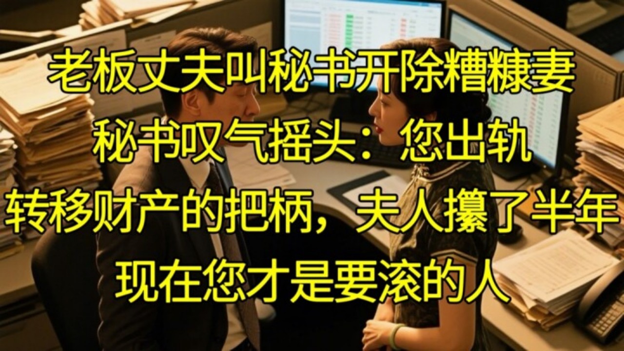 老闆丈夫叫秘書開除糟糠妻，秘書嘆氣搖頭：您出軌轉移財產的把柄，夫人攥了半年，現在您才是要滾的人#家庭情感 #情感故事 #故事 #故事分享 #人生百态