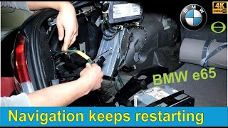 BMW e65 Navigation keeps restarting- MOST bus keeps restarting. SVS module drenched in oil.