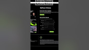 Auto or Manual Install Geforce Drivers?