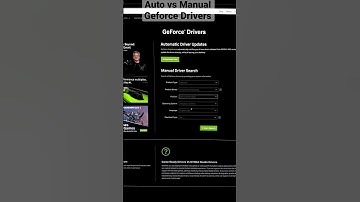 Auto or Manual Install Geforce Drivers?