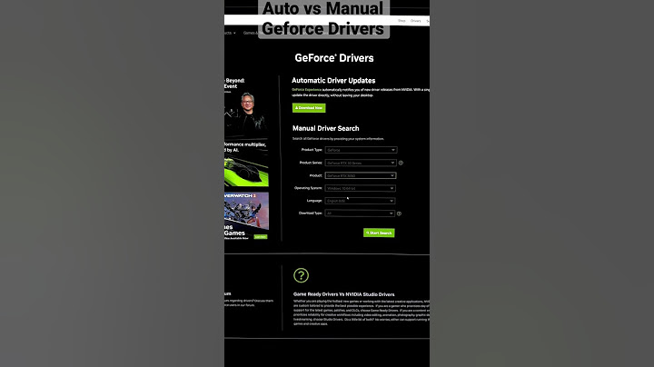 Auto or Manual Install Geforce Drivers?
