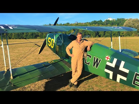 Flying Bücker Jungmann Yellow 50 Luftwaffe Trainer