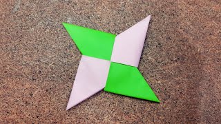How To Make a Paper Ninja Star (Shuriken) - No Glue no Scissors