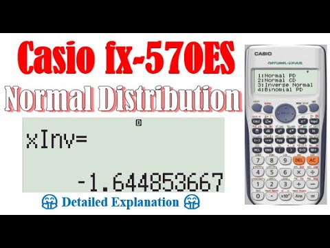 Oceanía Dramaturgo Mil millones Probability and the inverse for Normal distribution (fx-570ES/fx-570VN) -  YouTube