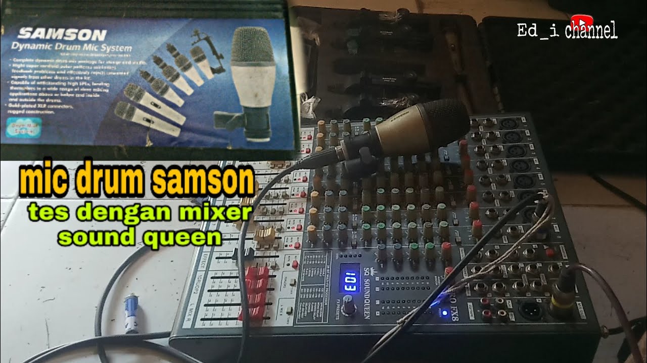 MIC DRUM SET SAMSON TEST SEBELUM DI PAKEK ACARA - YouTube