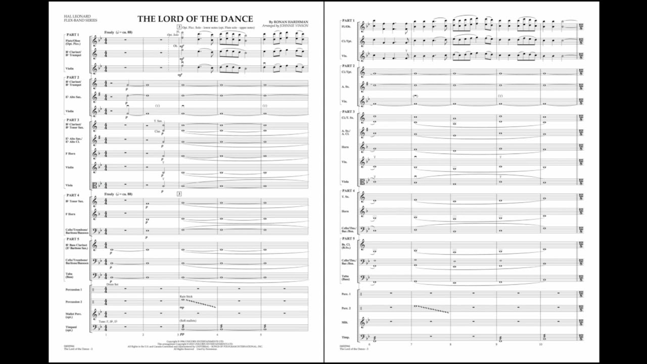 The Lord of the Dance by Ronan Hardiman/arr. Johnnie Vinson The Lord of the Dance by Ronan Hardiman/arr. Johnnie Vinson