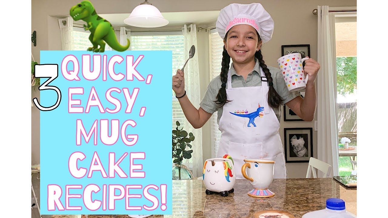 Quick, easy, mug cakes! Easy baking for kids - YouTube