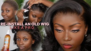 How To RE-INSTALL An Old Frontal Wig For Beginners screenshot 2