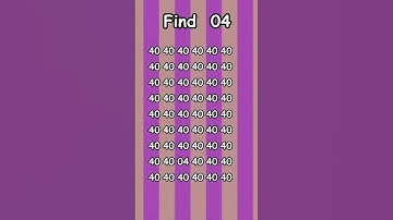 Find 04 from all this 40. Find me puzzle. Find Answer in the comments section.