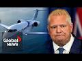 “Frivolous”: Doug Ford backtracks on decision to buy $30M private jet