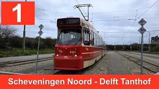 HTM lijn 1: Scheveningen Noord - Delft Tanthof | HTM 3121 | 2026