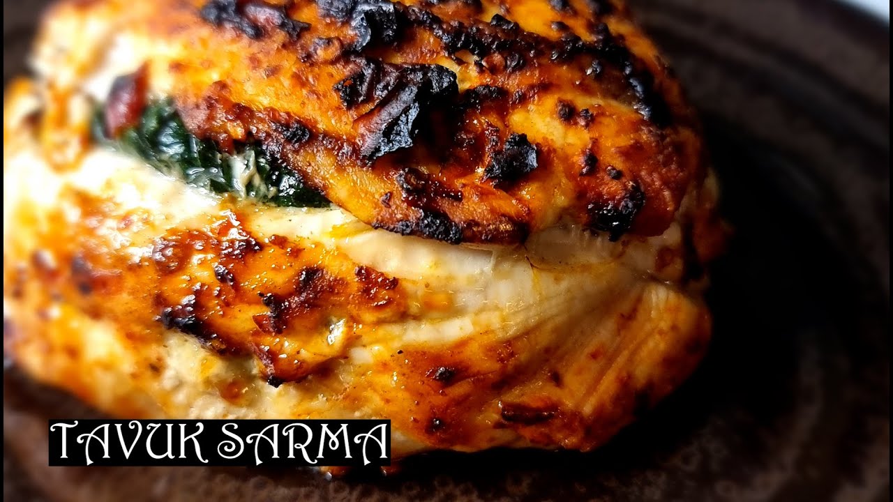 Ispanaklı, Kaşarlı, Mantarlı Piliç Sarma – Airfryer Yemek Tarifi