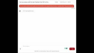 OneOnMe AI CoPilot Demo: Adding Spotted Cow to a Live Venue Menu