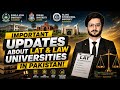 Important updates about LAT &amp; Law Universities in Pakistan