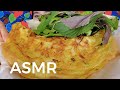 ASMR VIETNAMESE CREPE (BANH XEO) &amp; PAPAYA SALAD MUKBANG 먹방 (No Talking) *CRUNCHY* EATING SOUNDS